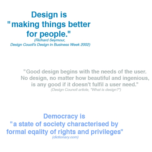 Design democracy definitions