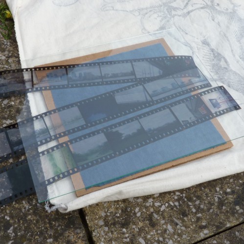 Slide film on sunography fabric