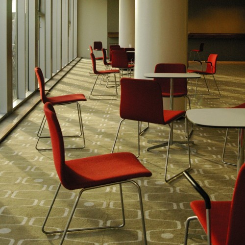 Red chairs in Royal Festival Hall, 2009