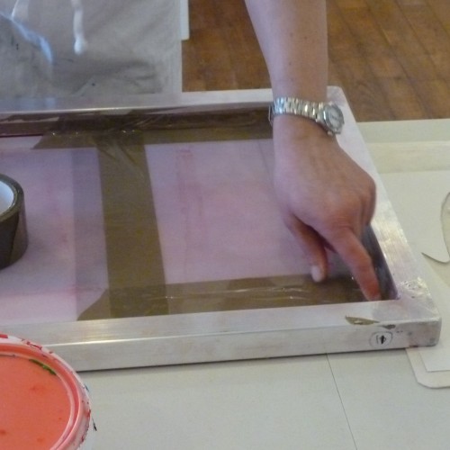 Taping the inside of the screen
